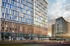 Трехкомнатная квартира с кухней нишей в центре города